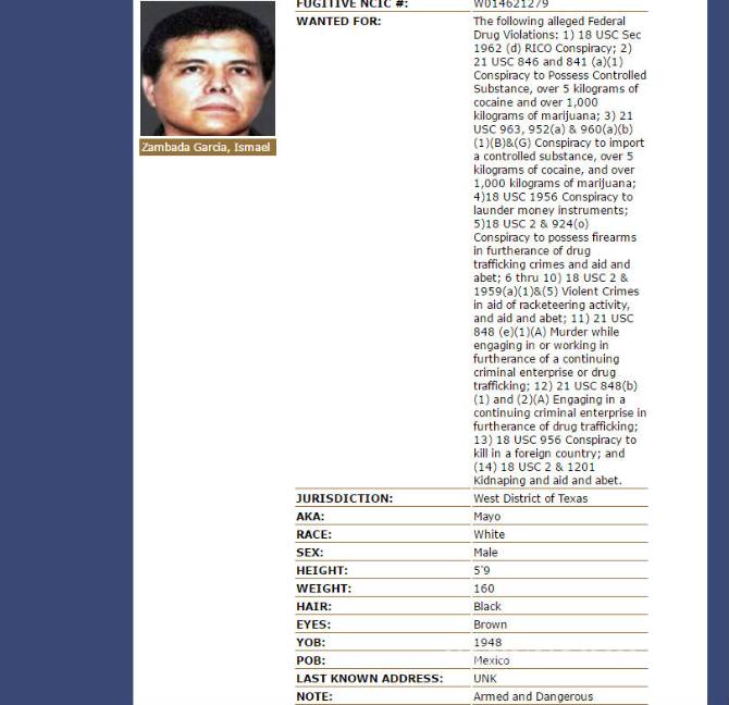 $!Mexicanos a la cabeza de la lista de los delincuentes más buscados por la DEA