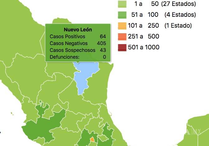 $!Coahuila tiene 62 casos sospechosos de coronavirus, supera registros de Nuevo León