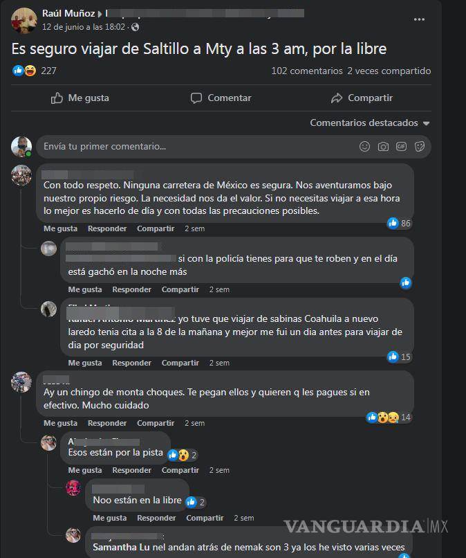 $!Usuarios se dividen en opinión sobre seguridad en carretera Saltillo-Monterrey.