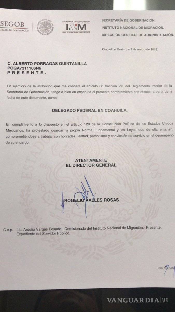 $!Tiene INM nuevo delegado; fue denunciado en Torreón de malversar recursos del Fonden para campañas en Coahuila