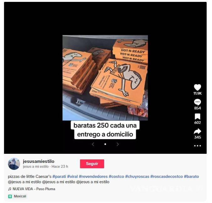 $!Revendedor oferta pizzas de Little Caesars a más del doble de precio en Baja California.