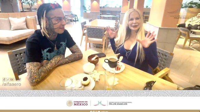 $!La actriz destacó como algo positivo que hay poca gente en las instalaciones del aeropuerto