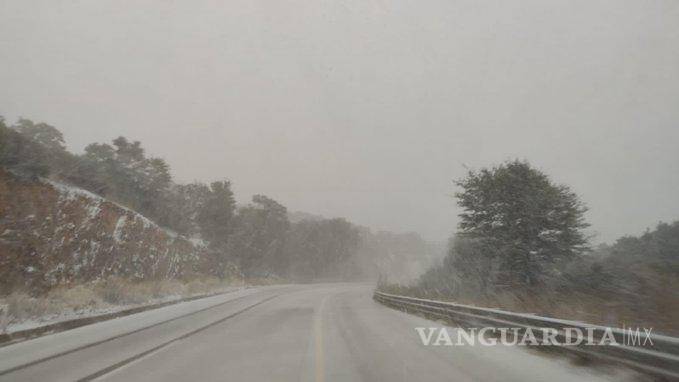 $!La intensa nevada en Sonora cerró carreteras en frontera con EU