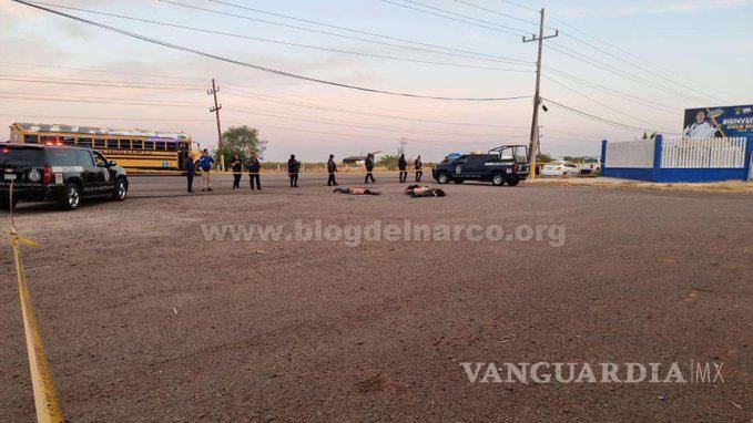 $!Los occisos fueron dejados esta mañana frente a la escuela de Agronomía, al parecer eran jóvenes.