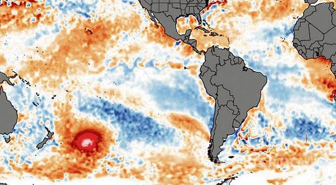 $!Mientras Australia se quema, una inmensa masa de agua caliente se acerca a Sudamérica
