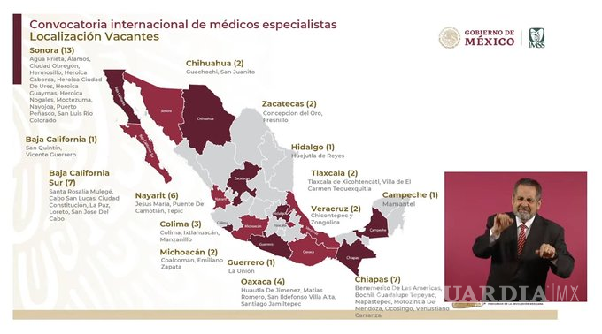 $!Estos son los estados en los que se abre la convocatoria para médicos y enfermeros.