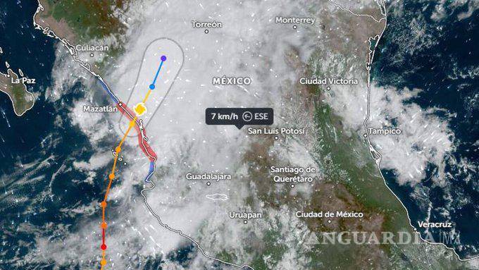 $!‘Orlene’ pasa a ser tormenta tropical, tras tocar tierra en Sinaloa; causará intensas lluvias