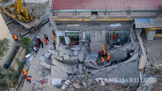 $!29 muertos por el desplome de un restaurante en China