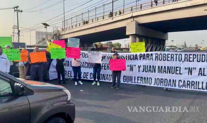 $!Bloquean la México-Pachuca, protestan por la liberación de presuntos homicidas