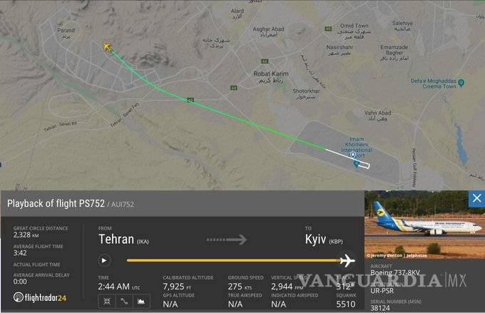 $!Difunden video de caída del Boeing 737 en Teherán; versiones indican que lo habría derribado un misil accidental iraní
