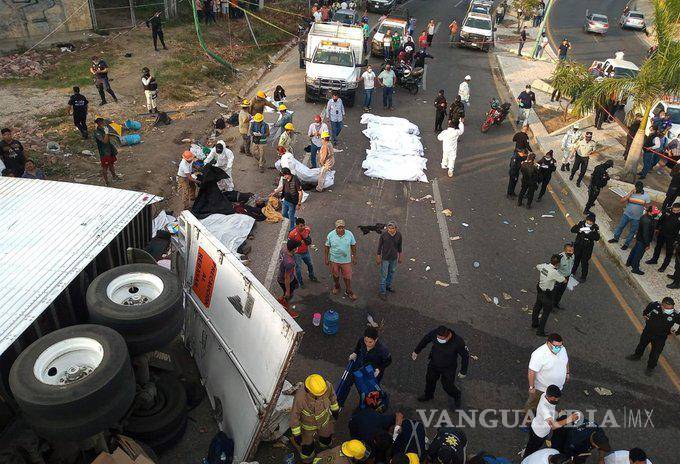 $!Polleros tenían en casas de seguridad a migrantes que murieron en accidente en Chiapas