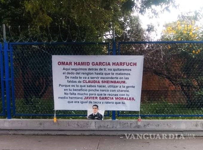 $!“Aquí seguimos detrás de ti”, García Harfuch es amenazado de muerte nuevamente
