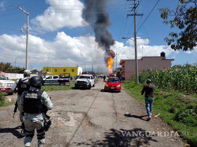 $!Fuerte explosión en presunta toma clandestina de gas en Amozoc, Puebla
