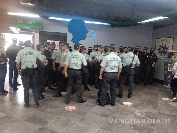 $!Guardia Nacional ya está en el Metro de la CDMX; no estarán armados, aclaran