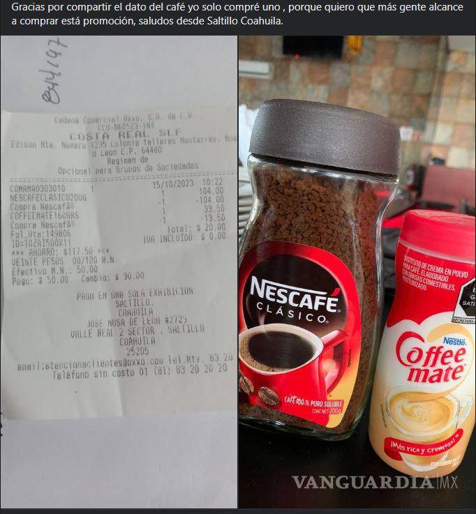$!Saltillenses compran sustituto de crema y se llevan café gratis. Supuesta oferta se hace viral en redes.