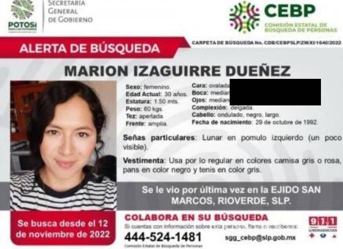 $!Marion, otra víctima de feminicidio en SLP; salió a correr y la encontraron sin vida