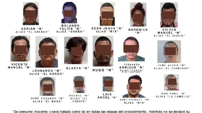$!La Fiscalía de Veracruz dijo que por estos hechos hay 16 personas detenidas, presuntos integrantes del Cártel Jalisco Nueva Generación (CJNG)