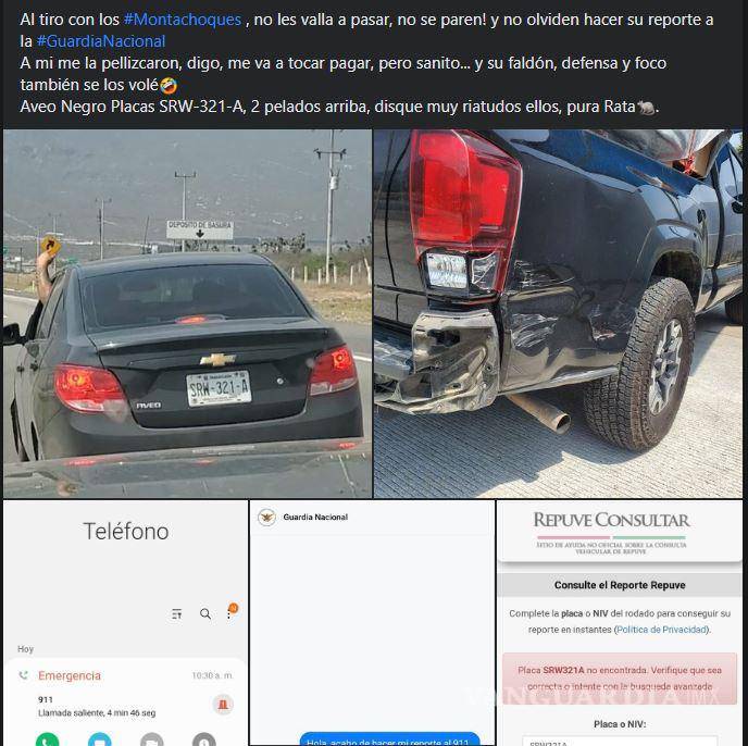 $!Denuncian en redes sociales a supuesta banda de ‘montachoques’.