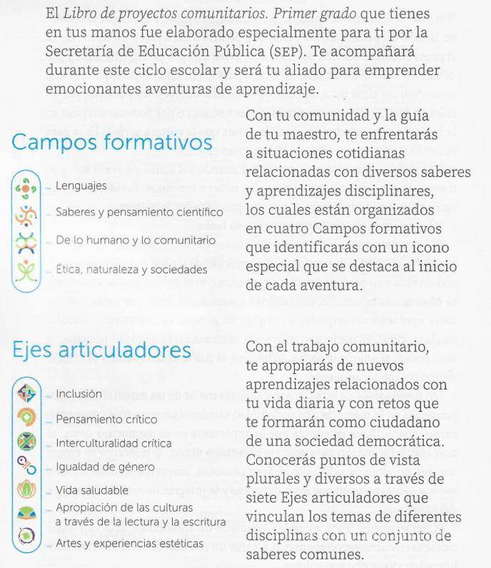 $!En la parte introductoria de los nuevos libros de texto se explica cómo los niños aprenderán ahora en las aulas a partir de “aventuras de aprendizaje”.