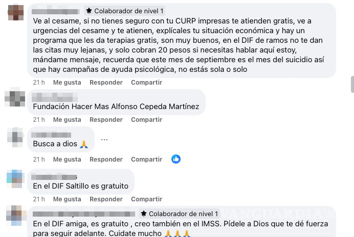 $!Usuarios del grupo de Facebook comparten sus experiencias y ofrecen recomendaciones sobre recursos gratuitos y accesibles para la salud mental.