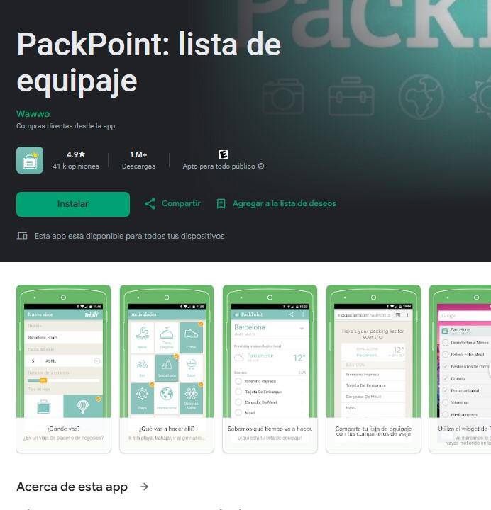 $!PackPoint te genera una lista personalizada con todo lo que debes llevar en la maleta, desde ropa hasta artículos personales.