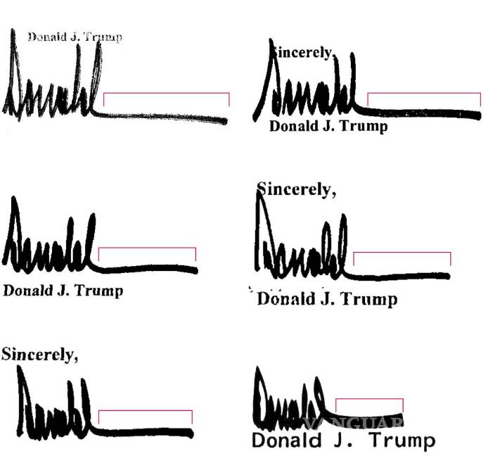 $!Del lado izquierdo, firmas de 2003 para el libro de felicitaciones de cumpleaños de Epstein. Derecha, carta de junio de 2001 dirigida a Rudy Giuliani.