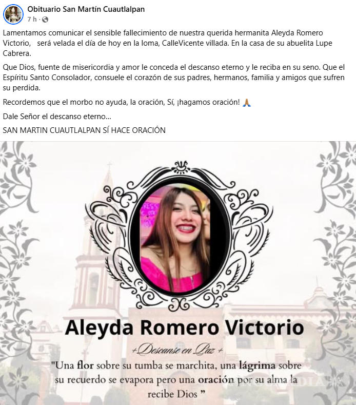 $!¿Quién era Aleyda Romero? Empleada doméstica de 21 años y víctima del multihomicidio en Atizapán, familiares exigen justica