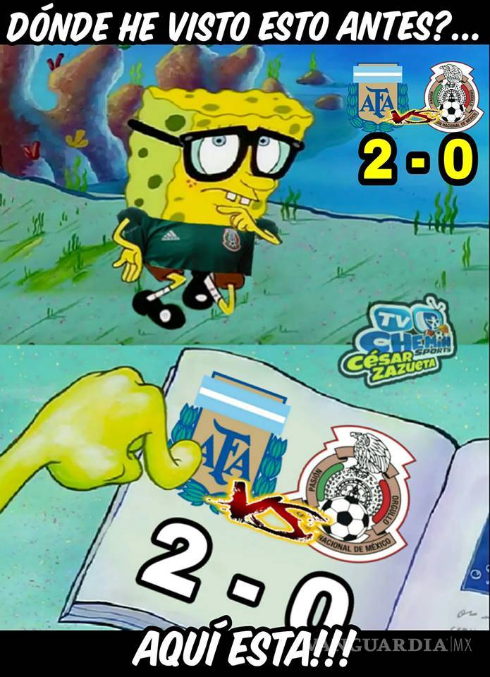 $!Los memes de la nueva derrota de México ante Argentina