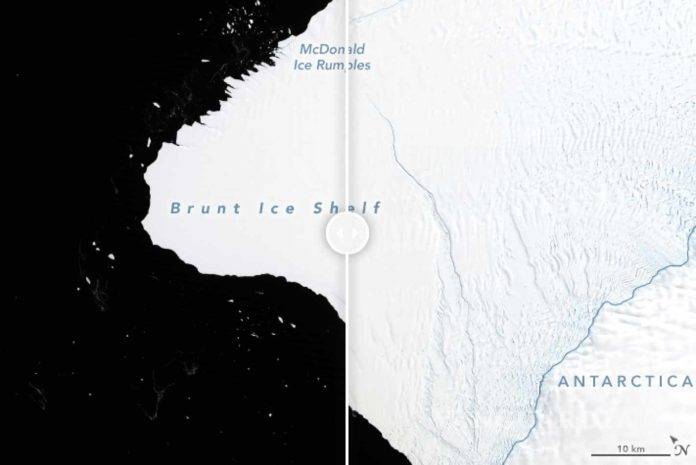 $!Iceberg, dos veces más grande que Nueva York, a punto de desprenderse de la Antártida