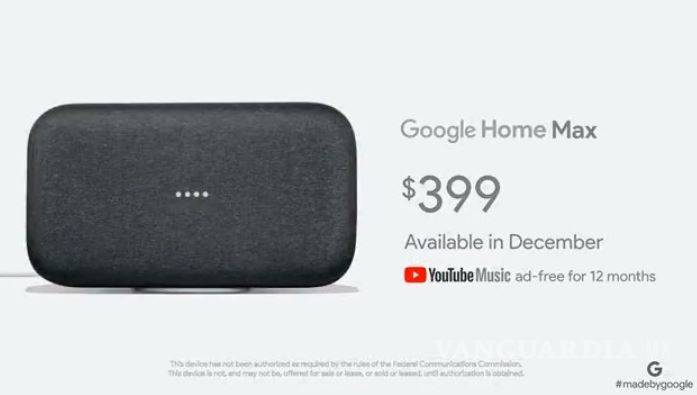$!Google Home Max: El potente altavoz de Google