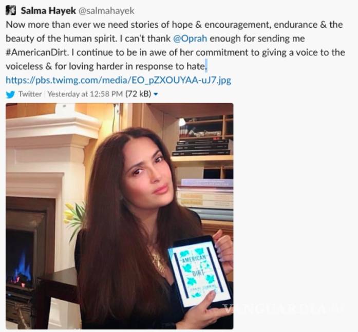 $!‘Confieso que no había leído el libro’, Salma Hayek pide disculpas por recomendar libro ‘racista’