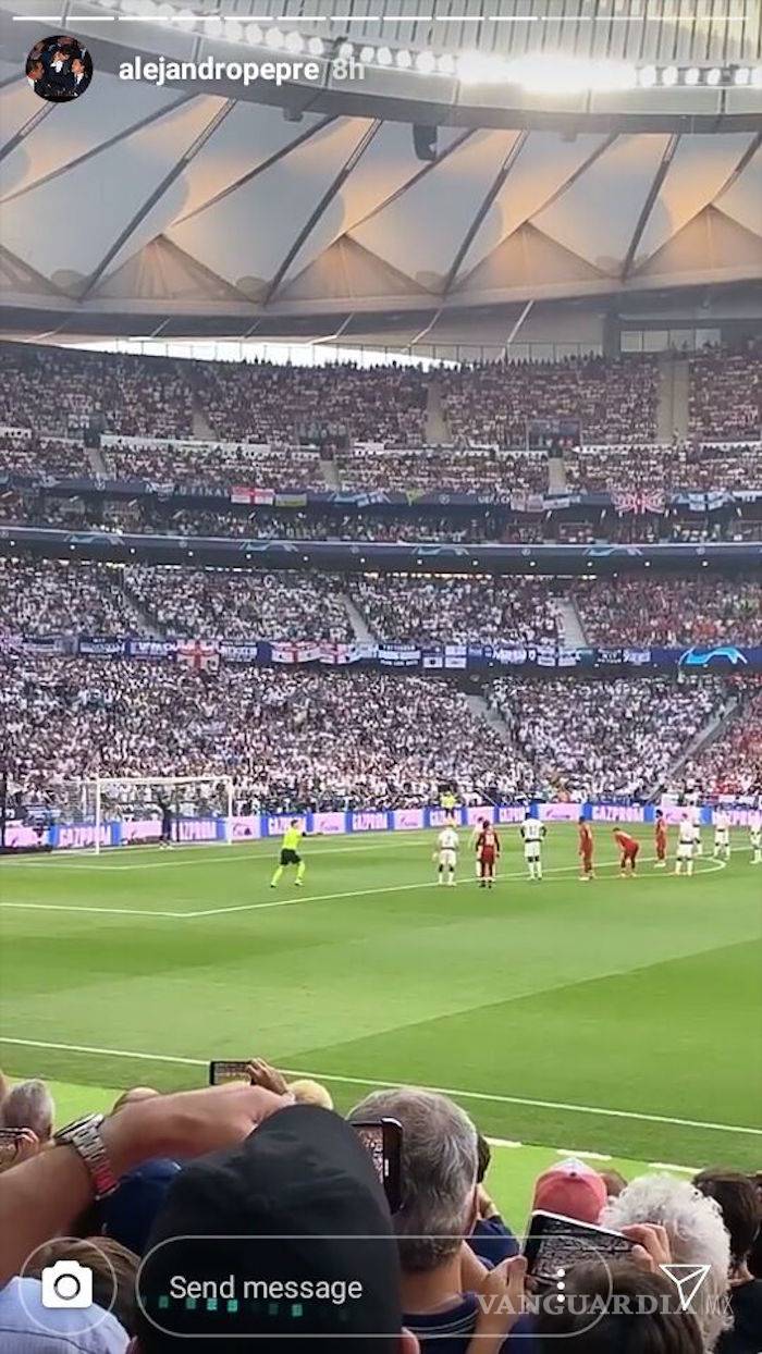 $!Alejandro Peña Pretelini, hijo de EPN, presume en redes sociales que acudió a final de la Champions