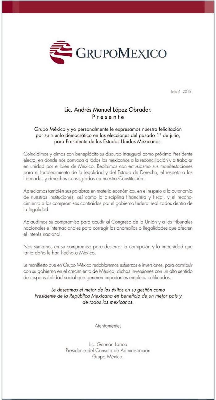 $!Larrea, el de Pasta de Conchos, quien ha vivido de concesiones del Estado, ahora “abraza” a AMLO