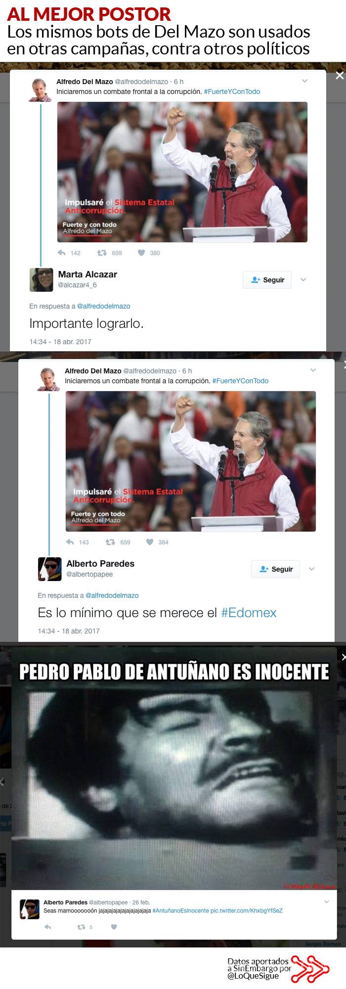 $!Alfredo Del Mazo alquila miles de 'bots' sudamericanos para fingir apoyo