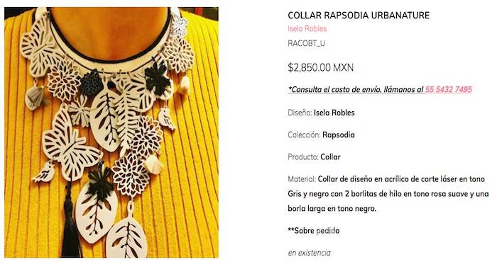 $!El collar no es de plata, es de acrílico, dice senadora