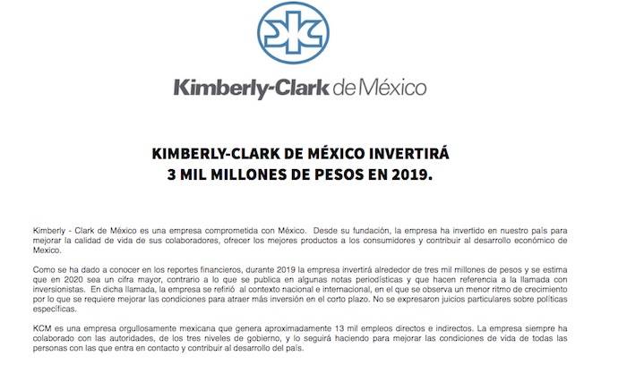 $!Que Kimberly-Clark, de Claudio X, siempre sí va a invertir en México; desmiente a su director y recula
