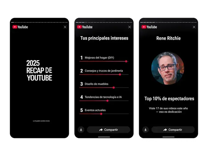 $!YouTube Recap muestra los canales más vistos, los intereses predominantes, las búsquedas frecuentes y la evolución de los hábitos de visualización durante el año.