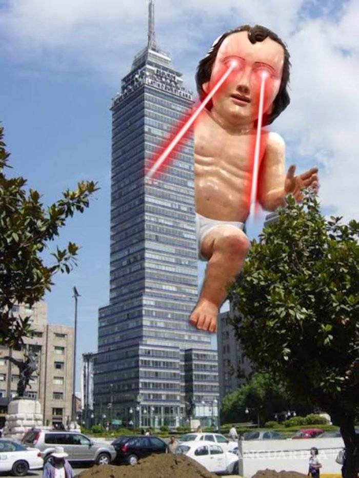 $!¿Ahora será el pasote perrón? Crean un Niño Dios gigante en Zacatecas y desata una ola de memes
