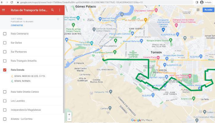 $!Los habitantes de Torreón tienen acceso a los planos de las rutas del transporte desde el apartado de Transparencia.