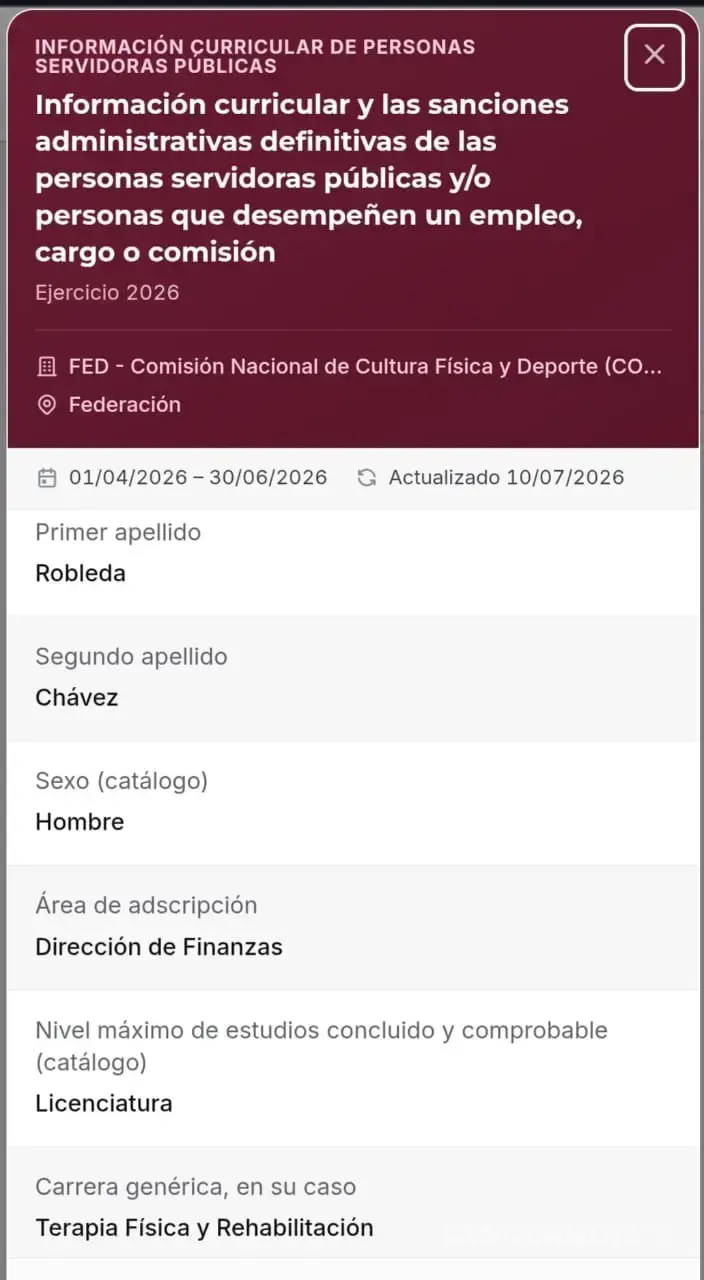 $!Funcionario de la Conade transfirió por error más de 11 millones de pesos a una cuenta en España
