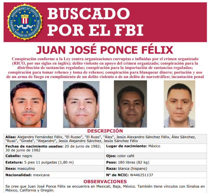 $!Estados Unidos ofrece 5 millones de dólares por ‘El Ruso’, vinculado al Cártel de Sinaloa