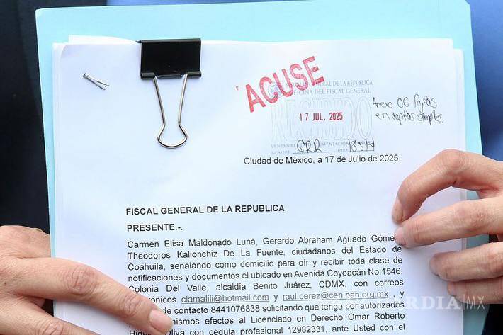 $!El PAN compartió imágenes de la denuncia que interpuso este jueves.