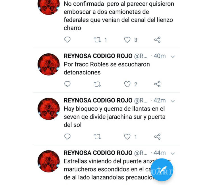 $!Nueva jornada de violencia en Reynosa: reportan bloqueos; policía y civil resultan heridos tras balaceras