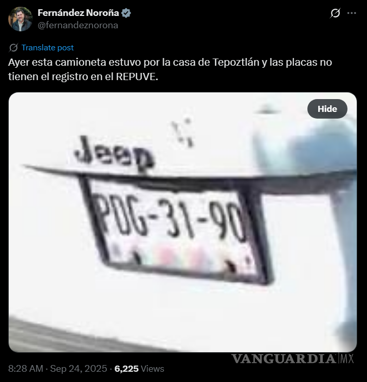 $!Gerardo Fernández Noroña denuncia robo en su casa de Tepoztlán, Morelos, valuada en 12 mdp