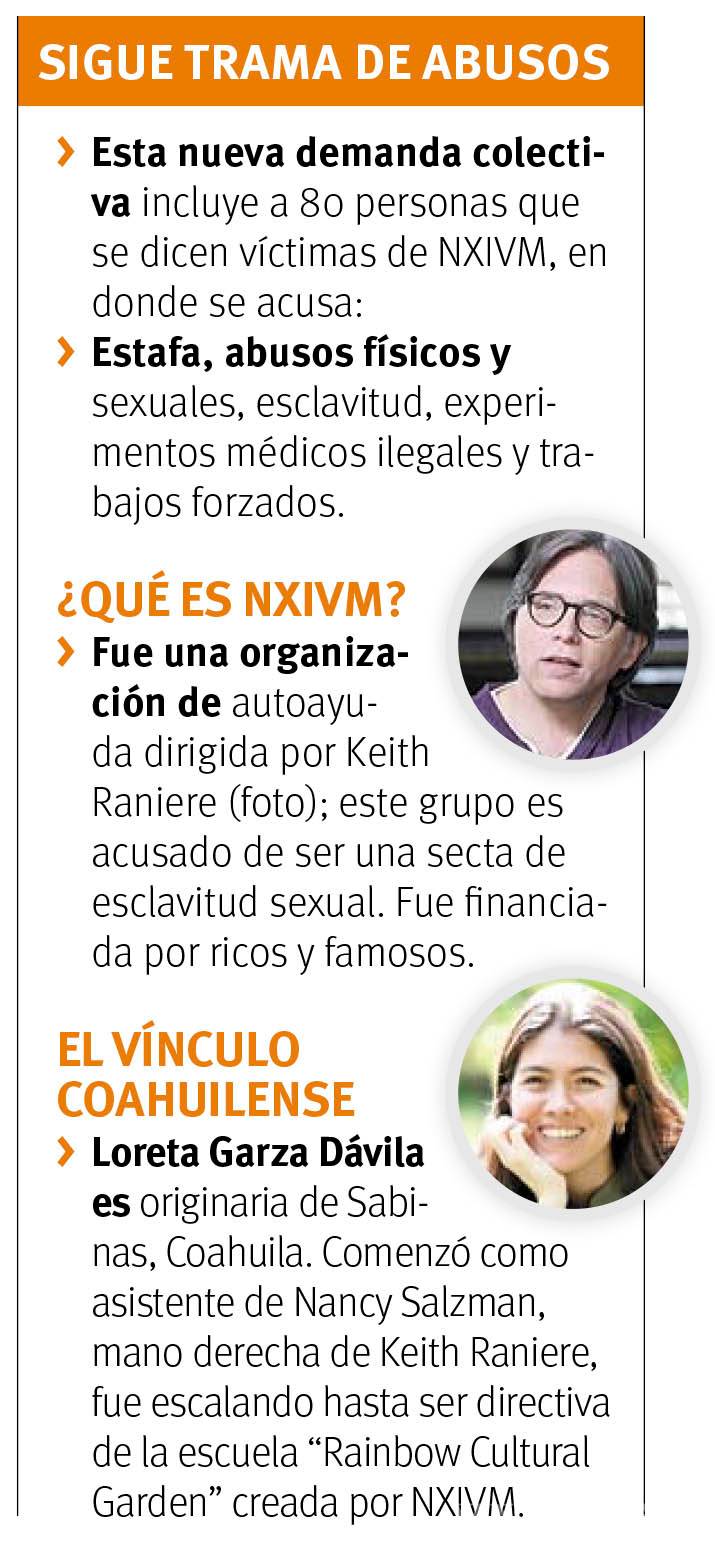 $!Denuncian 80 a coahuilense por abusos en secta NXIVM; culpan a Loreta Garza junto a Keith Raniere