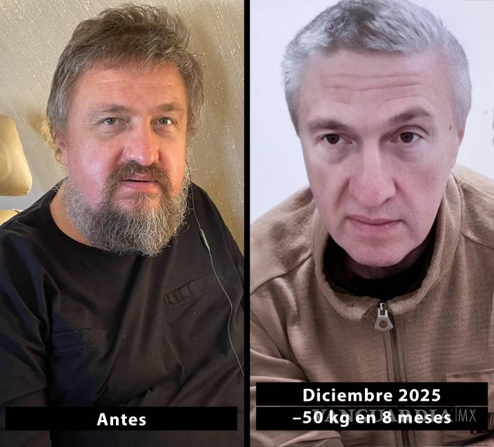 $!En la foto: Konstantin antes de marzo 2025 y después de 8 meses en prisión: CORTESÍA