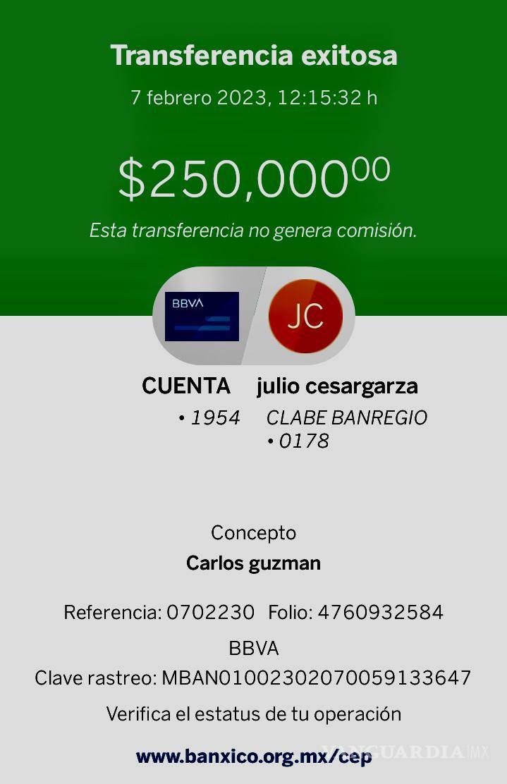 $!1er depósito.