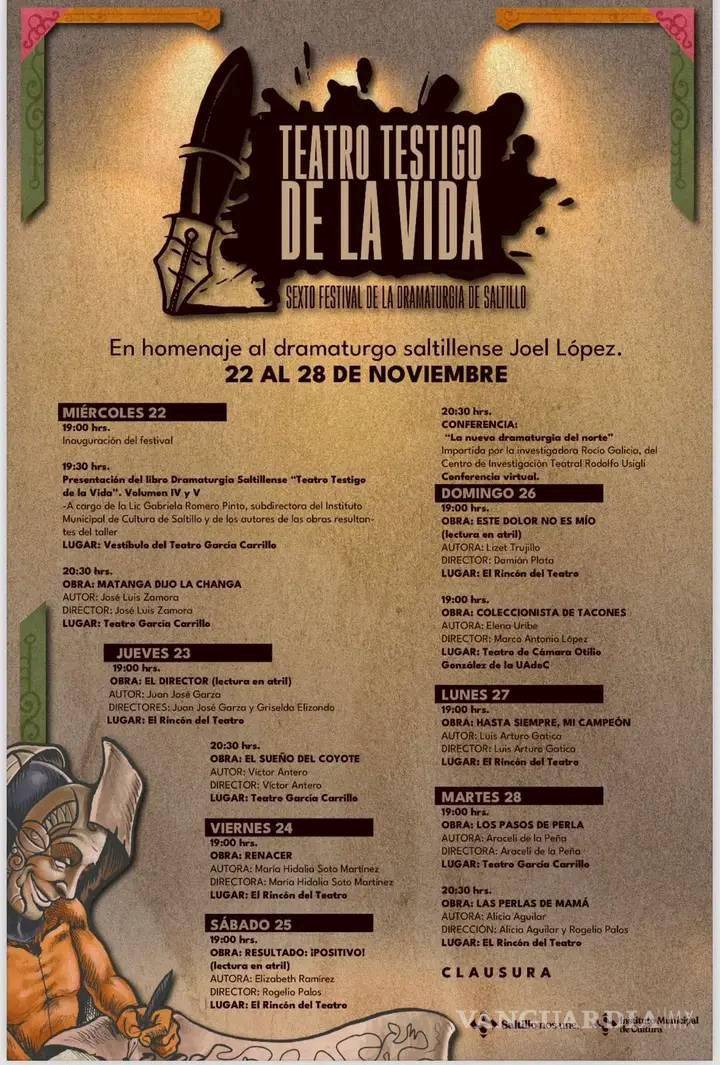 $!Comienza el Festival de la Dramaturgia de Saltillo: Presentarán montajes y lecturas en atril