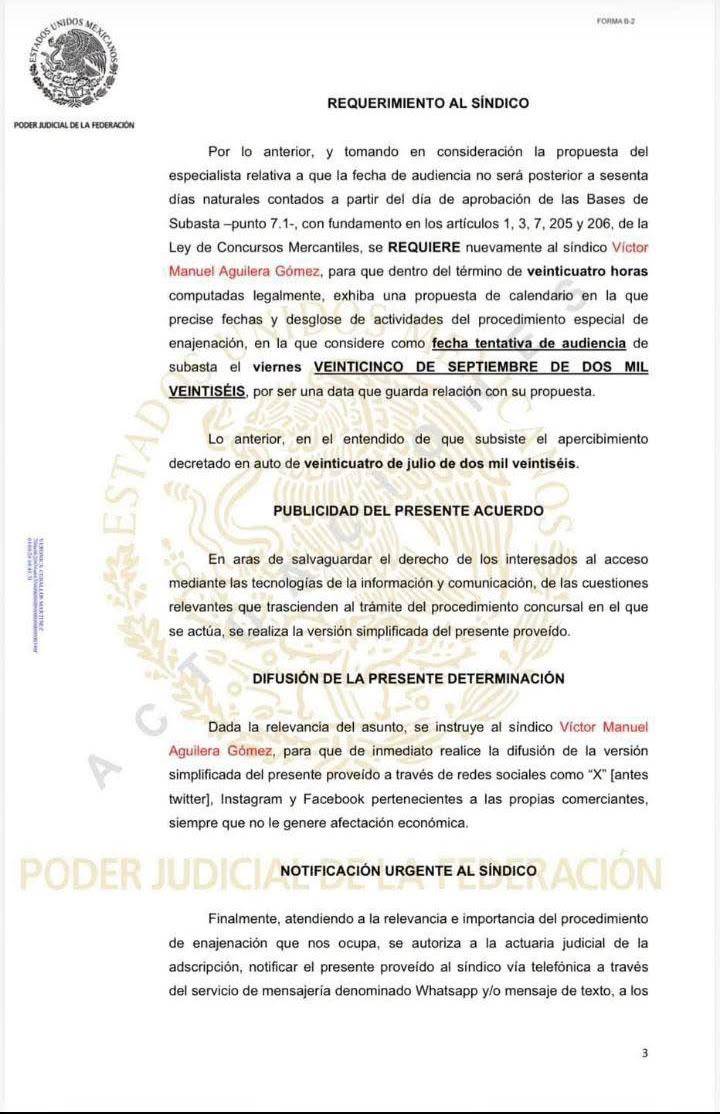 $!Subasta de activos de AHMSA y MINOSA se perfila para el 25 de septiembre
