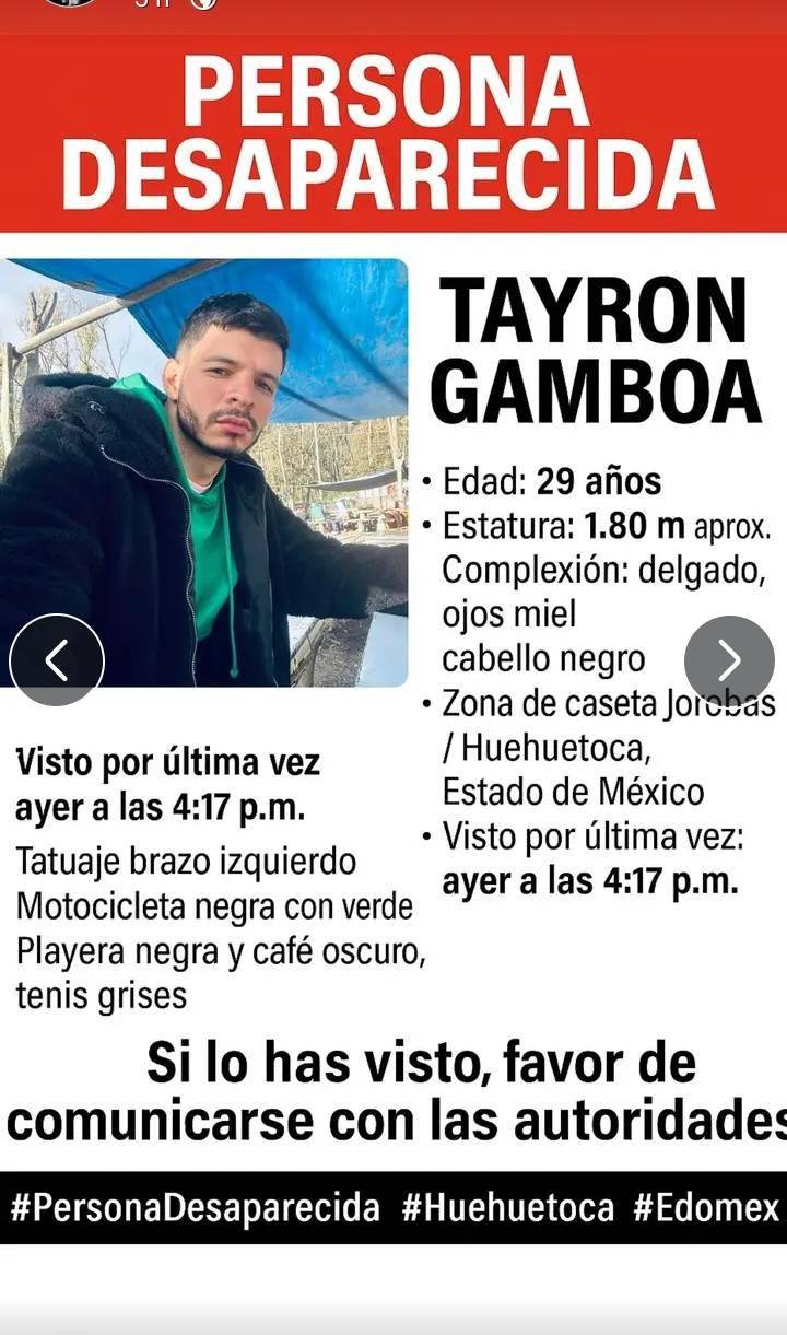 $!Reportan desaparición de músico venezolano Tayron Pardes en el Estado de México